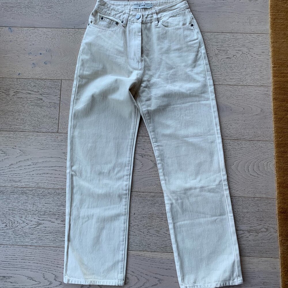 KLOKE - EVADE STRAIGHT LEG JEAN - ECRU